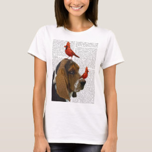 T-shirt Basset Hound et Birds
