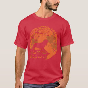T-shirt Basset Hound et Lune Halloween Funny Chien Lover r