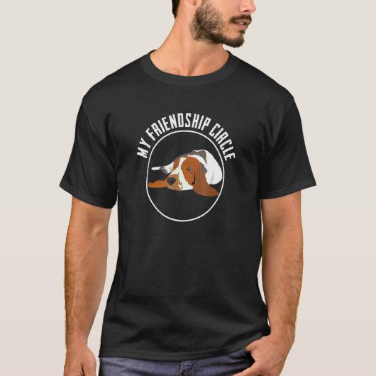T-shirt Basset Hound Friendship Circle Chien Propriétaire  (Devant)