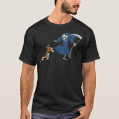 T-shirt Basset Hound Grim Reaper Halloween Dog Shirt (Devant)