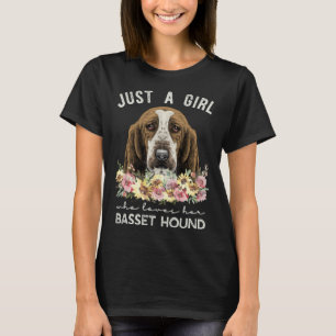 T-shirt Basset Hound Juste Une Fille Qui Aime Son Basset