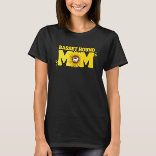 T-shirt Basset Hound Maman Femmes Basset Maman Chien Sunfl
