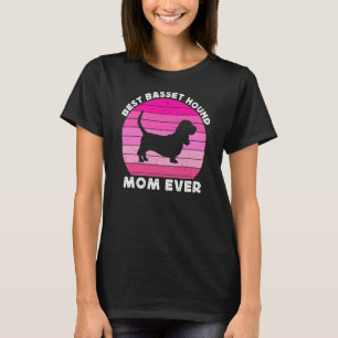 T-shirt Basset Hound Maman Pour Femmes Basset Hound Maman