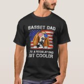 T-shirt Basset Hound Papa Comme Un Papa Régulier Mais Un C (Devant)