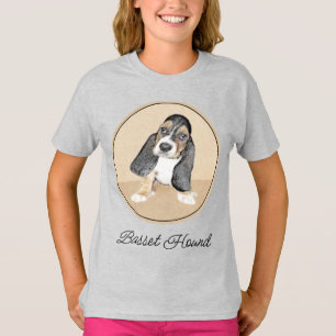 T-shirt Basset Hound Peinture Chien - Art Chien original T
