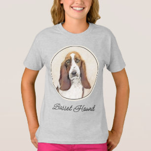 T-shirt Basset Hound Peinture - Joli Chien d'origine Art T