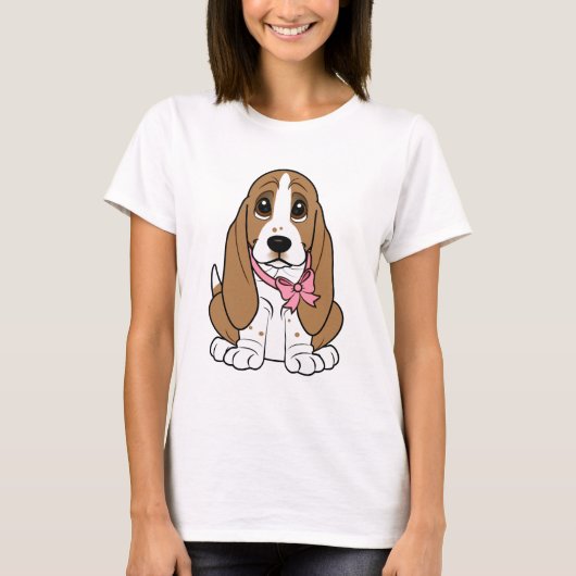 T-shirt Basset Hound Puppy (Devant)