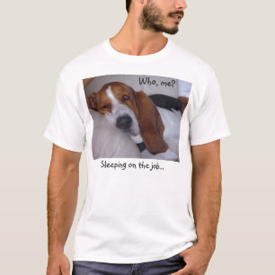 T-shirt Basset Hound somnolent