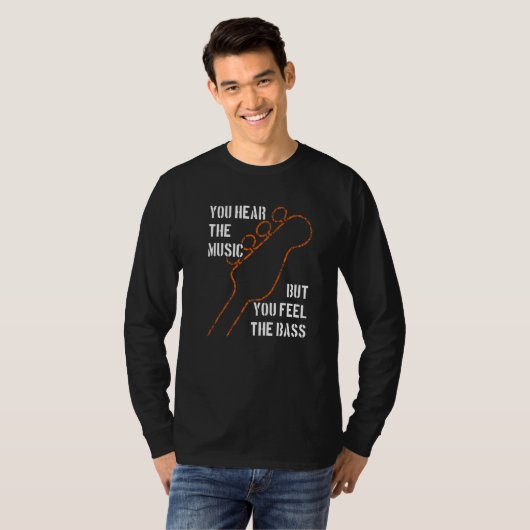 T-shirt Bassists like it deeper bass notes you feel the ba (Devant entier)