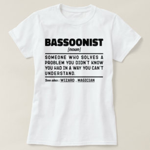 T-shirt Bassoonist Noun Définition Cool instrument de musi