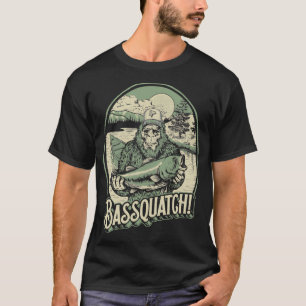 T-shirt Bassquatch ! Amusant Sasquatch&amp Bigfoot ; Bass 