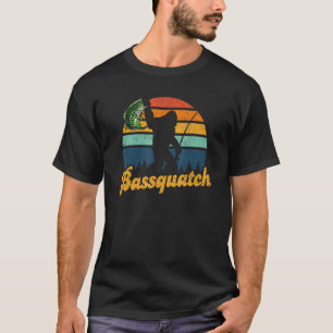 T-shirt Bassquatch Drôle Bigfoot Pêche Extérieur Rétro Sas