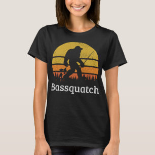 T-shirt Bassquatch Funny Bass Fishing Sasquatch Bigfoot Cl