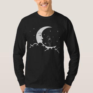 T-shirt Bastet ancienne Egypte Cat Goth Moon Crescent