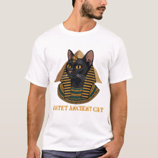 T-shirt Bastet Déesse Féline Égyptienne Ancienne Art Vinta