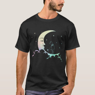 T-shirt Bastet Egypte ancienne Chat Pastel Goth Moon Crois