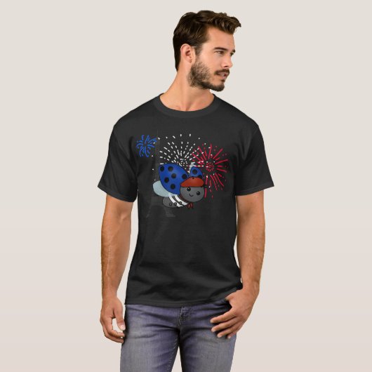 T-shirt Bastille Day Ladybug, sourire (Devant entier)