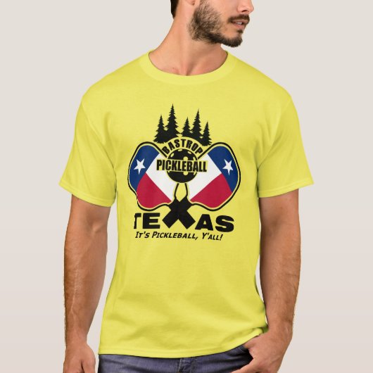 T-shirt Bastrop Pickleball, Texas (Devant)