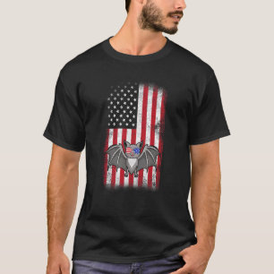 T-shirt Bat American Drapeau Garçons Filles Hommes Femmes