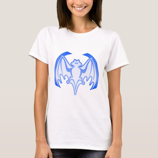 T-shirt Bat Blue Inv Le MUSÉE Zazzle Cadeaux (Devant)