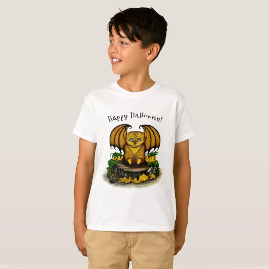 T-shirt Bat d'Halloween mignonne (Devant entier)