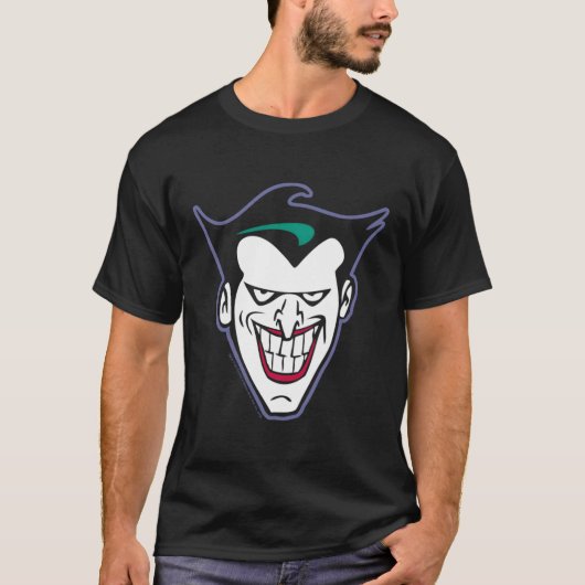T-shirt Bat La Série Animée Joker Face (Devant)