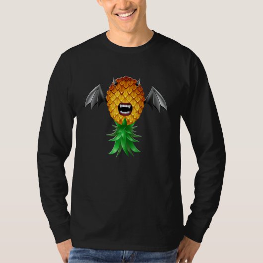 T-shirt Bat Wings Vampire Bite Swinger Upside Down Pineapp (Devant)