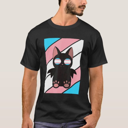 T-shirt Bat With Pride Transgender Flag LGBTQ Proud Ally P (Devant)