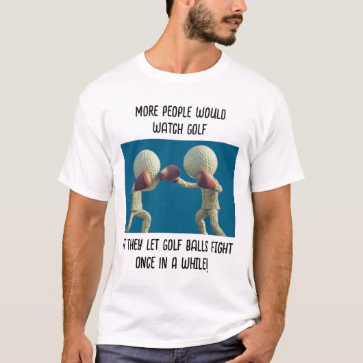 T-shirt Bataille de balles de golf (Devant)