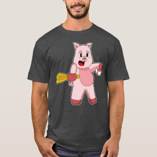 T-shirt Bataille de baseball de cochon