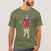 T-shirt Bataille de baseball de lion (Devant)