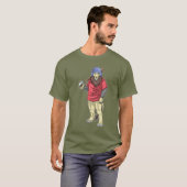 T-shirt Bataille de baseball de lion (Devant entier)