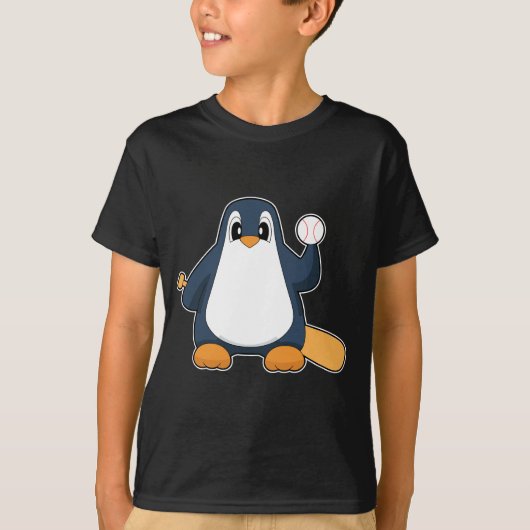 T-shirt Bataille de baseball de Penguin (Devant)