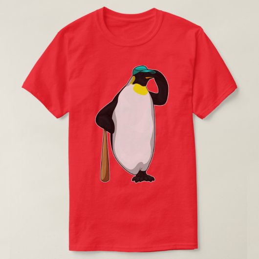 T-shirt Bataille de baseball de Penguin (Design devant)