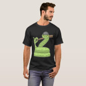 T-shirt Bataille de baseball de serpent (Devant entier)