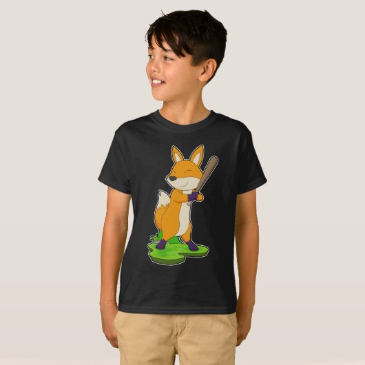 T-shirt Bataille de baseball Fox (Devant entier)