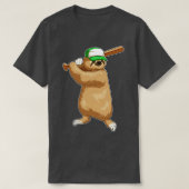 T-shirt Bataille de baseball Sloth (Design devant)