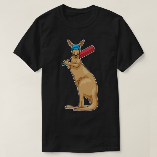 T-shirt Bataille de cricket de Kangaroo (Design devant)