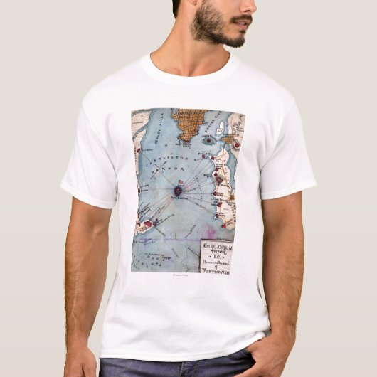 T-shirt Bataille de fort Sumter - guerre civile (Devant)