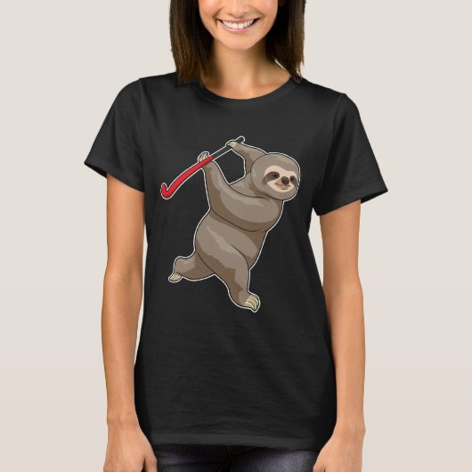 T-shirt Bataille de hockey Sloth Hockey (Devant)