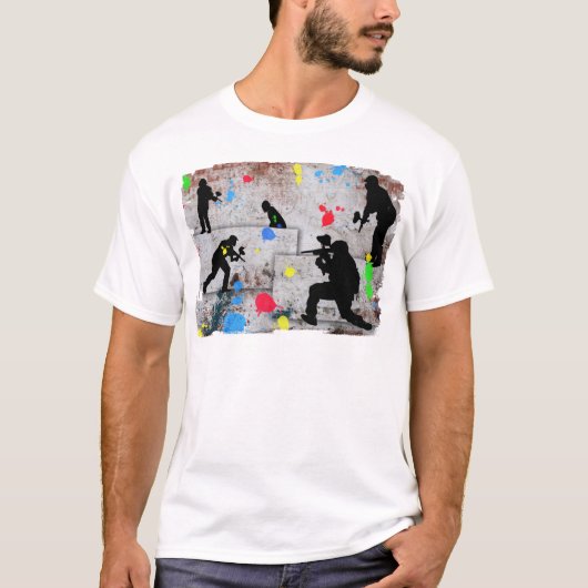 T-shirt Bataille de Paintball (Devant)
