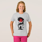 T-shirt Bataille de Samurai Warrior et Dragon (Devant entier)