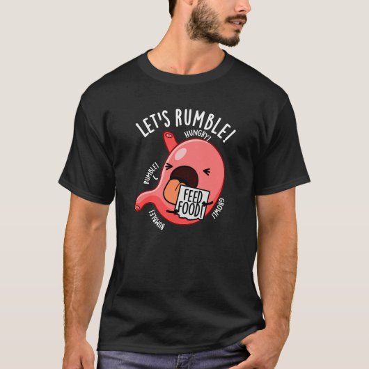T-shirt Bataille Drôle Pun Ventre Fond Sombre (Devant)