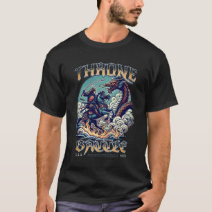 T-shirt Bataille du Trône" "Samurai vs Dragon"