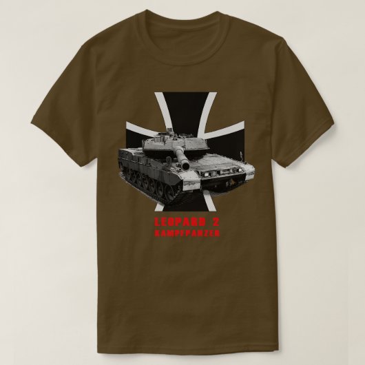 T-shirt Bataille Leopard 2 Bundeswehr Kampfpanzer (Design devant)