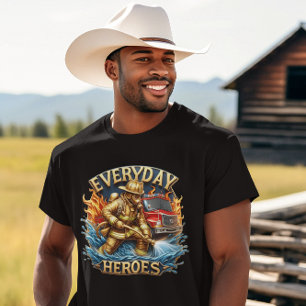 T-shirt Batailles héroïques de pompiers