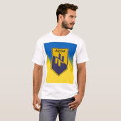 T-shirt Bataillon AZOV bleu jaune (Devant entier)