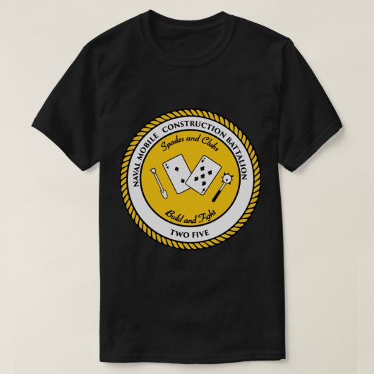 T-shirt Bataillon de construction navale mobile 25 (NMCB-2 (Design devant)