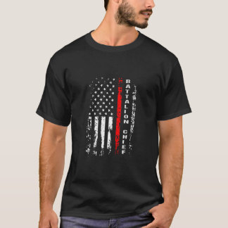 T-shirt Bataillon des pompiers Bataillon en chef Cadeau en