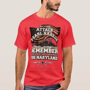 T-shirt Bataillon USS Maryland BB Pearl Harbour